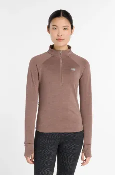 Женский коричневый реглан Heat Grid Коричневый L New Balance WT43200EAT