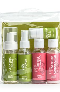 Дорожный набор Marie Fresh Cosmetics Try Me Set для проблемной кожи лица, 5 продуктов
