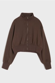 Бомбер на блискавці - коричневий