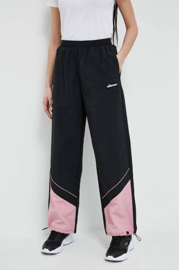 Брюки Ellesse женские цвет чёрный широкие высокая посадка Брюки Ellesse женские цвет чёрный широкие высокая посадка