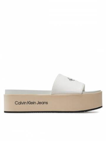 Calvin Klein Jeans Шльопанці Flatform Sandal Met YW0YW01036 Écru Calvin Klein Jeans Шльопанці Flatform Sandal Met YW0YW01036 Écru