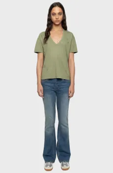 Женская оливковая футболка Marta Оливковый XS ZADIG&VOLTAIRE JWTS02906_TEA