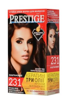 Уценка! Стойкая крем-краска для волос Vips Prestige 231 Каштановый, 100 мл