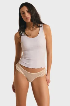 Женские желтые трусики-танга в горошек SURPRISE Желтый L Etam 6551774