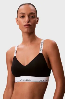 Женский черный бюстгальтер LGHTLY LINED BRALETTE Черный XS Calvin Klein LV00QF8504