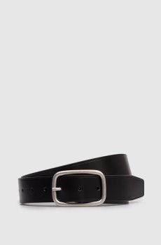Черный кожаный ремень Onu