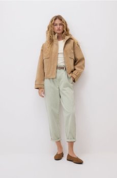 Reserved - Джинси paperbag - зелений - 148IL-07J