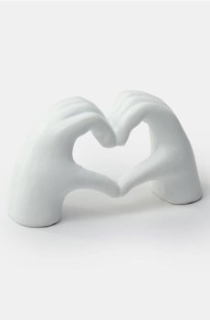 Настільна декорація – руки у формі серця - білий