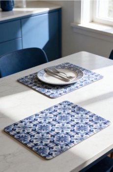 Набір підкладок із орнаментальним візерунком 2 pack - light blue