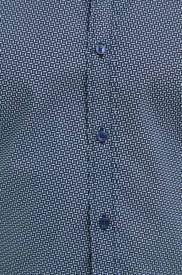 Рубашка Michael Kors мужская цвет синий slim воротник button-down Рубашка Michael Kors мужская цвет синий slim воротник button-down