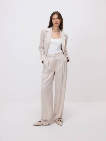 Reserved - LADIES` TROUSERS - бежевий - 665AC-08X Reserved - LADIES` TROUSERS - бежевий - 665AC-08X