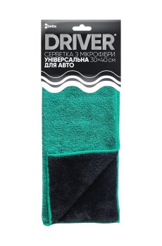 Универсальная салфетка для автомобиля из микрофибры Добра господарочка Driver, 30*40 см, 1 шт