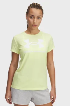 Женская желтая футболка UA Logo SS Желтый XS Under Armour 1356305-727