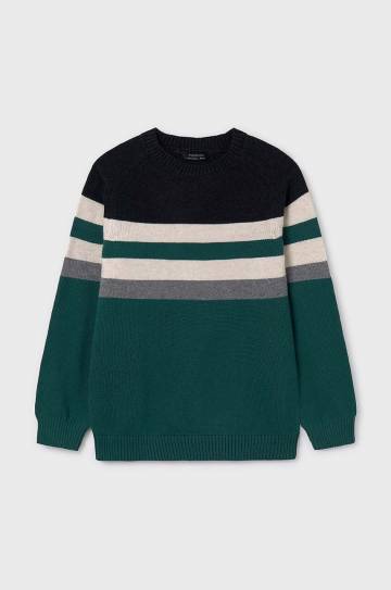 Детский свитер с примесью шерсти Mayoral цвет зелёный 7393