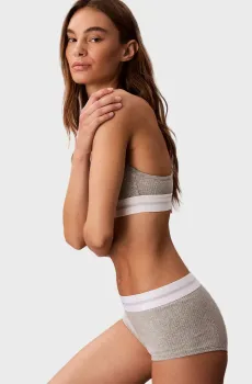 Женские серые трусики BOYSHORT Серый L Calvin Klein LV00QF8024
