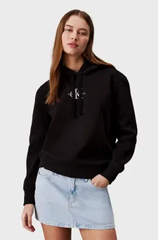 Женское черное худи MONOLOGO REGULAR Черный S Calvin Klein Jeans J20J223536