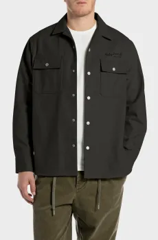 Мужская черная рубашка-пальто Черный M Replay M8496 .000.85344