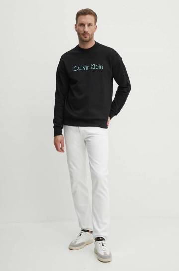 Кофта Calvin Klein мужская цвет чёрный с принтом K10K113081 Кофта Calvin Klein мужская цвет чёрный с принтом K10K113081