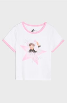 Бавовняна футболка з принтом Ken Barbie - білий