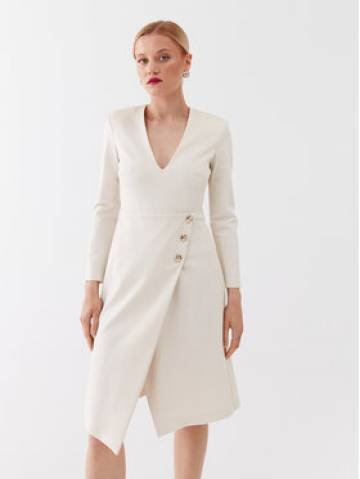 Pinko Повсякденна сукня Angolare 100943 A0HM Білий Regular Fit Pinko Повсякденна сукня Angolare 100943 A0HM Білий Regular Fit