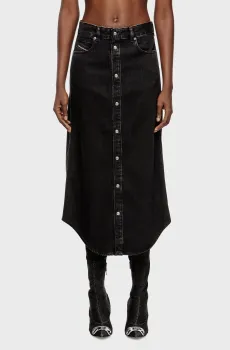 Женская черная джинсовая юбка DE-ARD-LONG Черный 25 Diesel A18107 068KE
