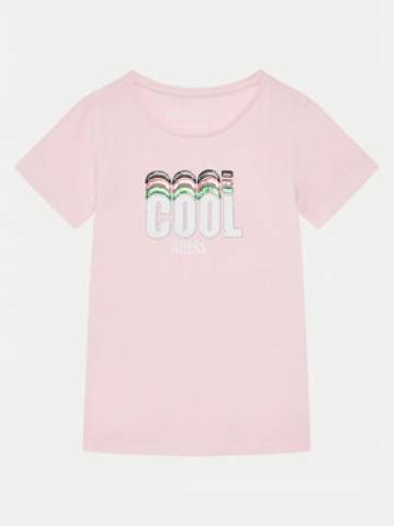 Guess Футболка K5RI17 K6YW4 Рожевий Regular Fit Guess Футболка K5RI17 K6YW4 Рожевий Regular Fit