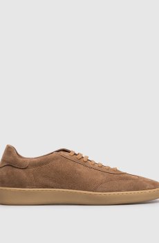 Коричневые замшевые кроссовки