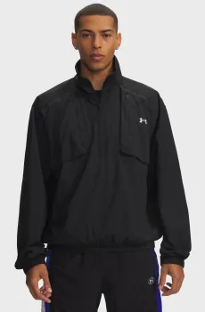 Мужской черный анорак UA UNSTOPPABLE WVN HZ SOLID-BLK Черный XL Under Armour 6013425-008