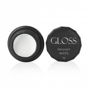 Гель-краска для ногтей Gloss Gel Paint White, 9 г Гель-краска для ногтей Gloss Gel Paint White, 9 г