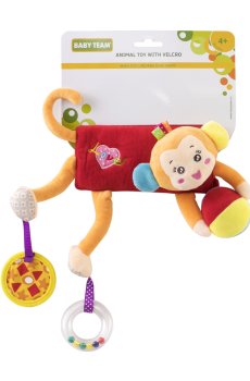 Игрушка Baby Team Обезьянка, на липучке, от 4 месяцев (8532)