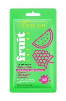 Регенерирующая и осветляющая маска для лица Bielenda Fruit Fusion Oleo-Cream Face Mask, 8 г