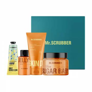 Набор Mr.Scrubber Orange Care (скраб, 450 г + крем-гель, 150 мл + крем для рук, 30 г + гель для душа, 100 мл) Набор Mr.Scrubber Orange Care (скраб, 450 г + крем-гель, 150 мл + крем для рук, 30 г + гель для душа, 100 мл)