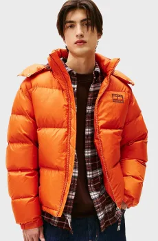 Мужской оранжевый пуховик ALASKA Оранжевый XL Tommy Jeans DM0DM22036