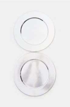 Підноси декоративні 2 шт - срібний