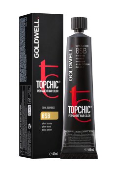 Стойкая профессиональная краска для волос Goldwell Topchic Permanent Hair Color 8SB Silver Blonde, 60 мл