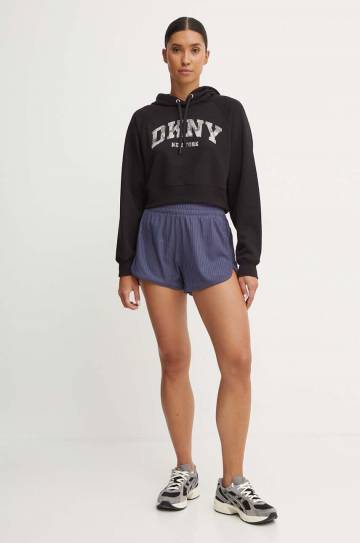 Кофта Dkny женская цвет чёрный с капюшоном с принтом DP4T9938 Кофта Dkny женская цвет чёрный с капюшоном с принтом DP4T9938