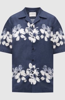 Синяя рубашка с леном