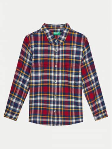 United Colors Of Benetton Сорочка 5LQHGQ024 Червоний Relaxed Fit United Colors Of Benetton Сорочка 5LQHGQ024 Червоний Relaxed Fit