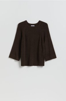 Reserved - Гладкий джемпер - коричневий - 361IT-88X