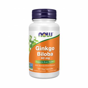 Гинкго Билоба NOW Foods Ginkgo Biloba 60 мг, 120 капсул Гинкго Билоба NOW Foods Ginkgo Biloba 60 мг, 120 капсул
