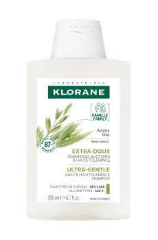 Шампунь для частого применения Klorane Gentle Shampoo with Oat Milk с овсяным молочком, 200 мл