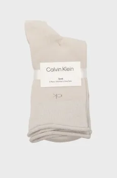 Женские серые носки (4 пары) LUREX Серый ONESIZE Calvin Klein 701235367