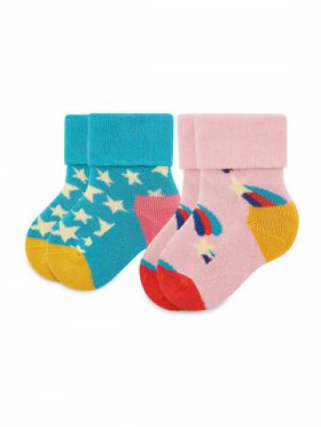 Happy Socks Набір 2 пар високих дитячих шкарпеток KSST45-6300 Кольоровий Happy Socks Набір 2 пар високих дитячих шкарпеток KSST45-6300 Кольоровий