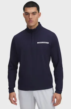Мужская темно-синяя спортивная кофта UA T2G 1/4 Zip Синий XL Under Armour 1389878-410