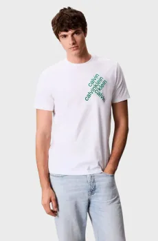 Мужская белая футболка WORD Белый L Calvin Klein Jeans LV04RC832G
