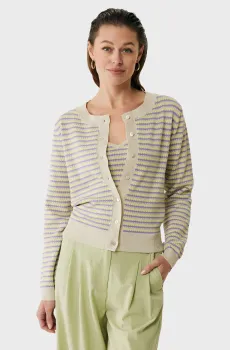 Женский кардиган с узором Striped knit cardigan Разноцветный M Mexx MF006604951W
