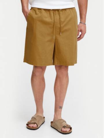 Solid Шорти з тканини 21108168 Коричневий Regular Fit Solid Шорти з тканини 21108168 Коричневий Regular Fit