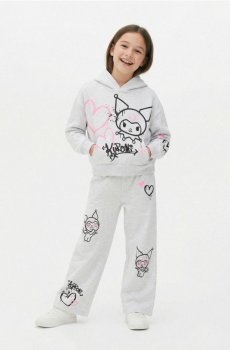Широкі спортивні штани Kuromi - сірий