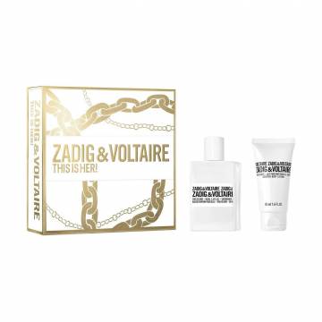 Парфюмированный набор женский Zadig & Voltaire This is Her! (парфюмированная вода, 50 мл + лосьон для тела, 50 мл) Парфюмированный набор женский Zadig & Voltaire This is Her! (парфюмированная вода, 50 мл + лосьон для тела, 50 мл)
