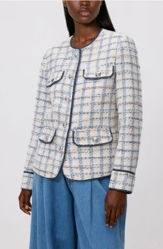 Reserved - Жакет з декоративними кишенями - кремовий - 037JL-01P